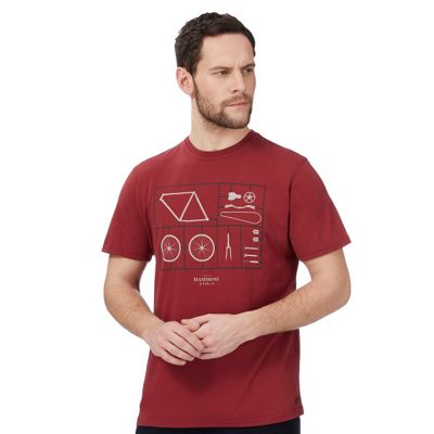 Big and tall red bicycle parts t-shirt
